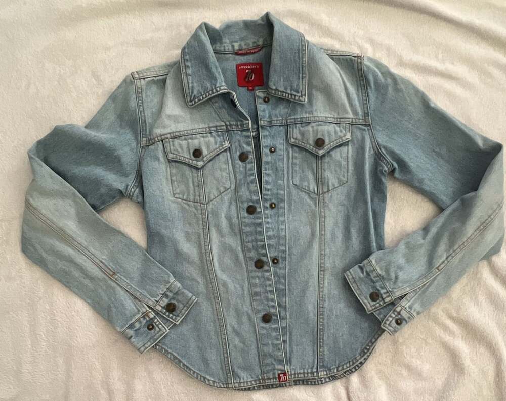 Miss Seventy Washed Light Blue Denim Jacket Womens Medium